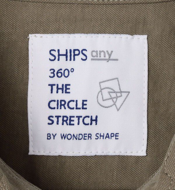 SHIPS any「SHIPS any: 360&deg; THE CIRCLE STRETCH リネン混 7分袖 シャツ◆」|シャツ・ブラウス|