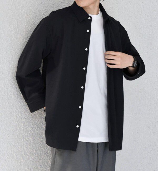 SHIPS any「SHIPS any: 360&deg; THE CIRCLE STRETCH リネン混 7分袖 シャツ◆」|シャツ・ブラウス|