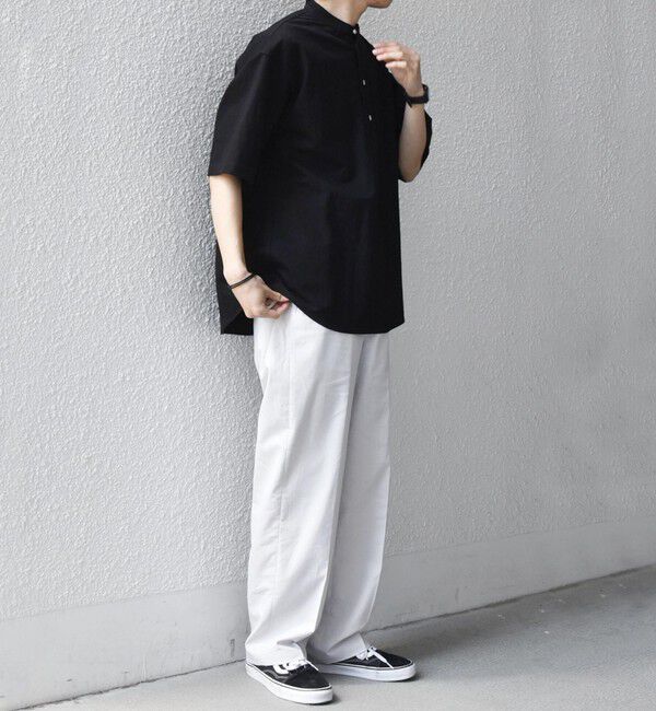 SHIPS any「SHIPS any: 360&deg; THE CIRCLE STRETCH リネン混 バンドカラーシャツ◆」|シャツ・ブラウス|