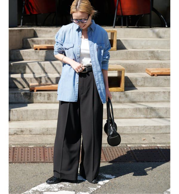 OUTDOOR PRODUCTS Usual Things「≪予約≫ULTシャンブレーファティーグシャツ」|シャツ・ブラウス|