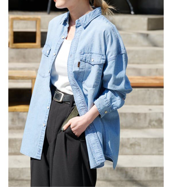 OUTDOOR PRODUCTS Usual Things「≪予約≫ULTシャンブレーファティーグシャツ」|シャツ・ブラウス|