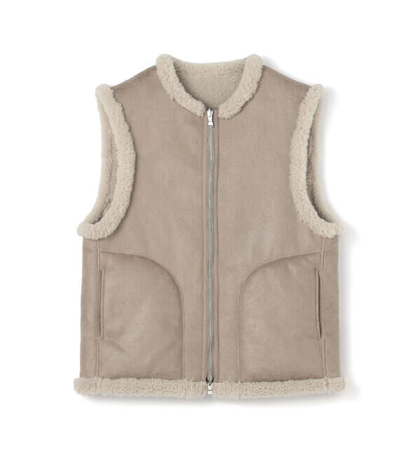 MACPHEE「エコムートン ジップアップジレ」|ベスト・ジレ|