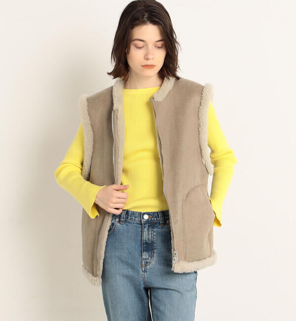 MACPHEE「エコムートン ジップアップジレ」|ベスト・ジレ|