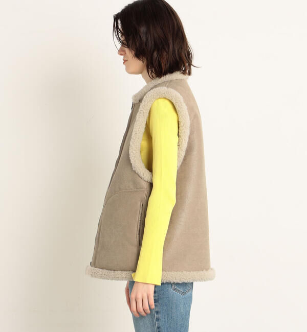 MACPHEE「エコムートン ジップアップジレ」|ベスト・ジレ|