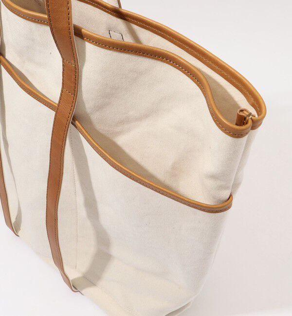 TOMORROWLAND GOODS「【別注】AMIACALVA レザーハンドルキャンバストート」|トートバッグ|