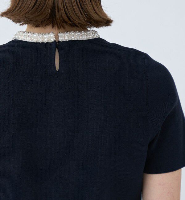 Ballsey「パールコンビ ショートスリーブプルオーバー」|ニット・セーター|