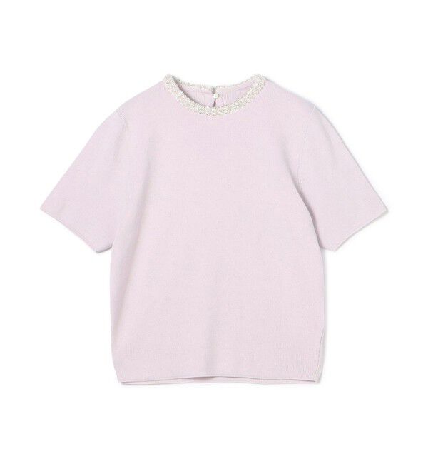 Ballsey「パールコンビ ショートスリーブプルオーバー」|ニット・セーター|71 ライトパープル
