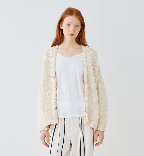 GALERIE VIE「コットンスラブ Vネックカーディガン」|カーディガン|