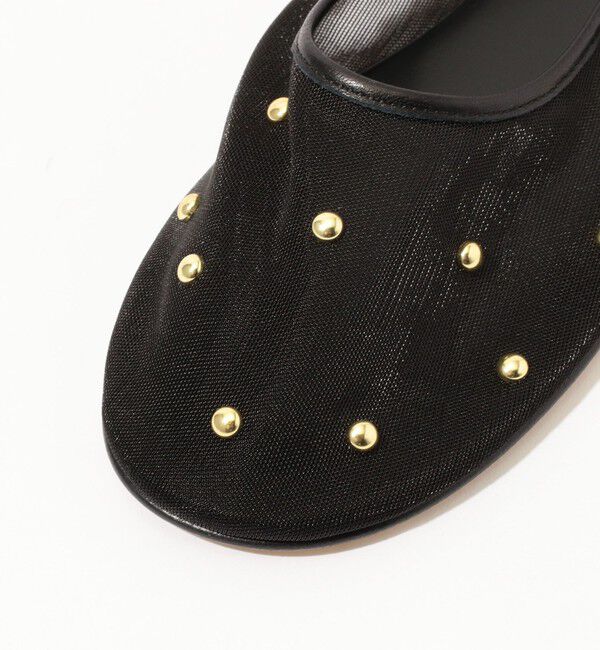 TOMORROWLAND GOODS「DEAR FRANCES バラ スタッズド メッシュ バレエ シューズ」|バレエシューズ|