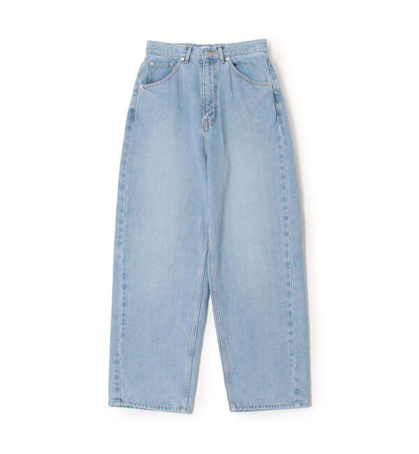 MACPHEE「コットンデニム コクーンテーパードパンツ」|デニム|63 ライトブルー