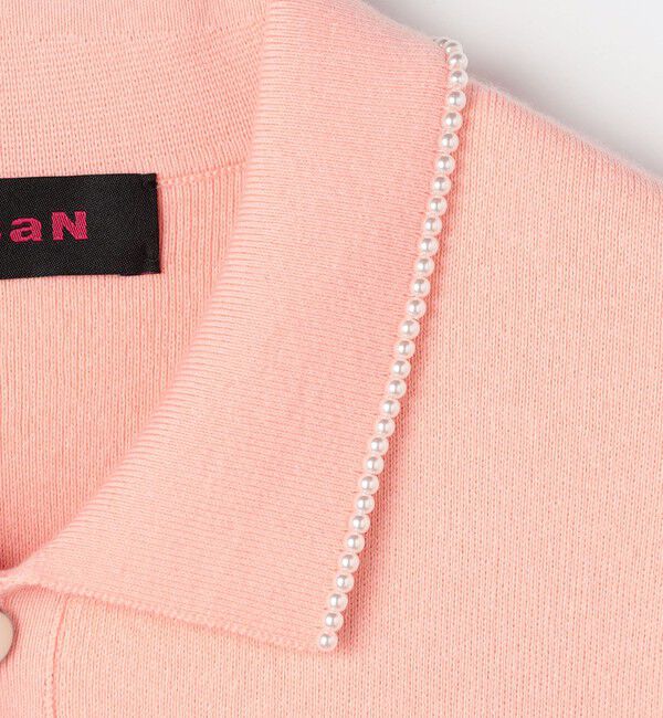 CABaN「コットンカシミヤ パールポロカーディガン」|カーディガン|