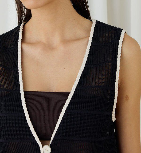 DES PRES「シアータックニット Vネックジレ」|ベスト・ジレ|