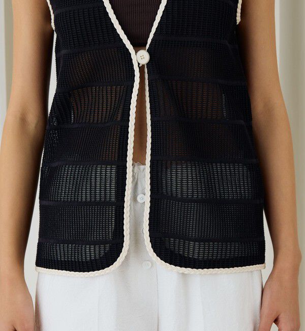 DES PRES「シアータックニット Vネックジレ」|ベスト・ジレ|