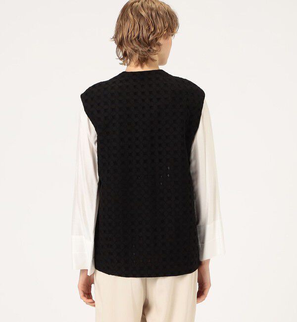 Ballsey「コットンエンブロイダリーコクーンジレ」|ベスト・ジレ|