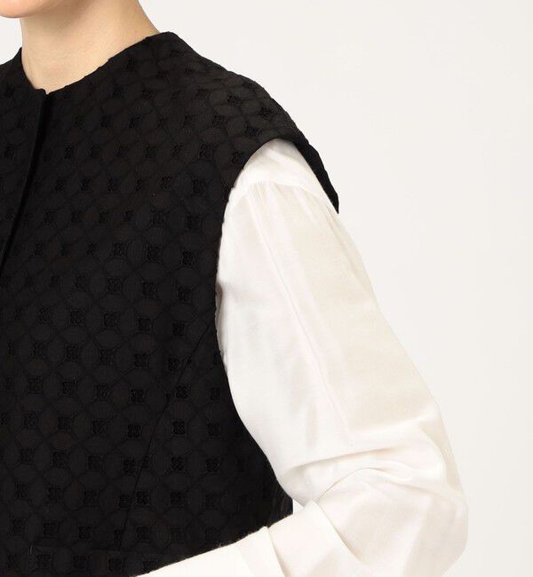 Ballsey「コットンエンブロイダリーコクーンジレ」|ベスト・ジレ|