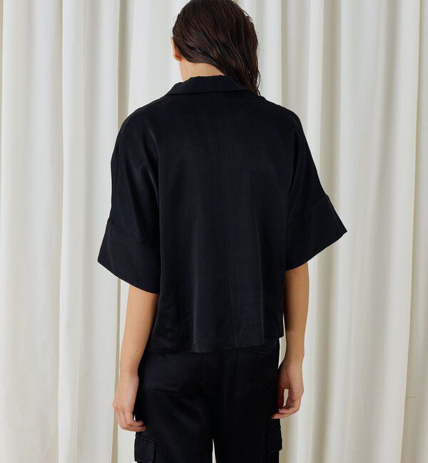 DES PRES「【WEB先行予約】ソフトサテン ハーフスリーブジャケット」|テーラードジャケット|