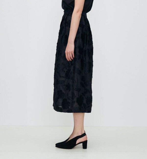 TOMORROWLAND collection「シアーカットフラワー タックフレアスカート」|フレア|