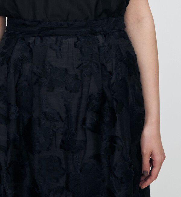 TOMORROWLAND collection「シアーカットフラワー タックフレアスカート」|フレア|