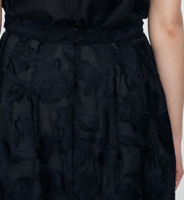 TOMORROWLAND collection「シアーカットフラワー タックフレアスカート」|フレア|