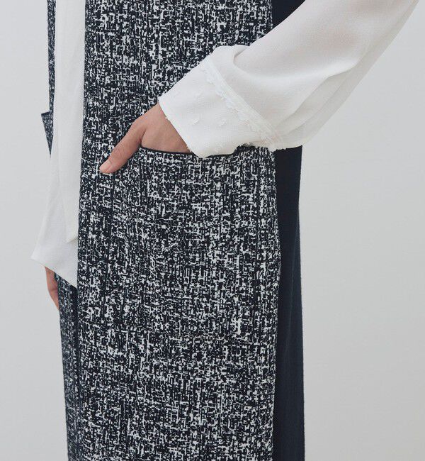 DES PRES「ツートーンジャカード Vネックロングジレ」|ベスト・ジレ|