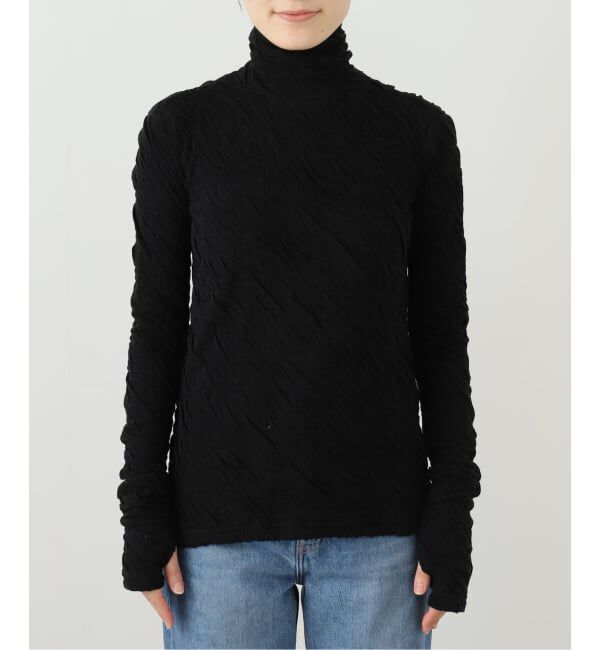  「SEEALL JACQUARD HIGH NECK TOP SAW51/TS905：カットソー」|Tシャツ・カットソー|