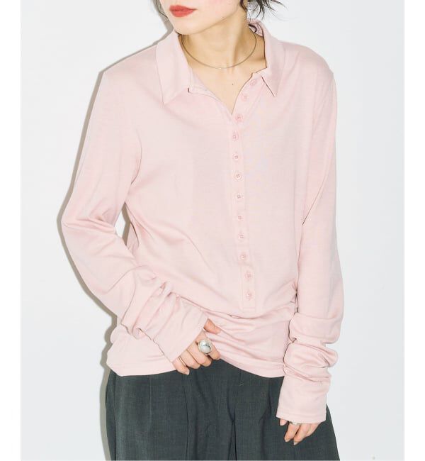  「SOFT JERSEY TOP：カットソー」|Tシャツ・カットソー|ピンク