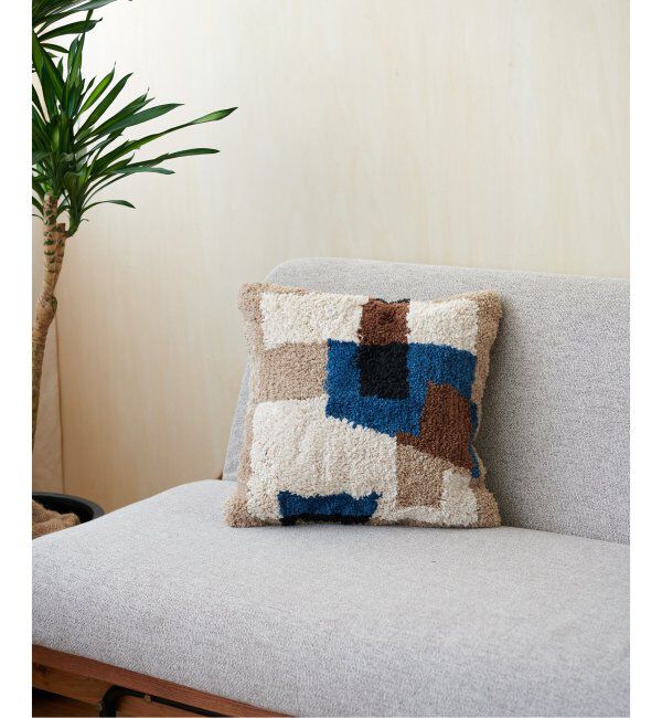 journal standard Furniture「《予約》GEOMETRIC CUSHION　クッションカバー 45cm」|クッション・クッションカバー|ブルー