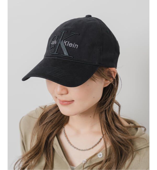 JOINT WORKS「Calvin Klein / カルバン クライン LARGE LAYERED MONOLOGO CAP」|キャップ・キャスケット|ブラック
