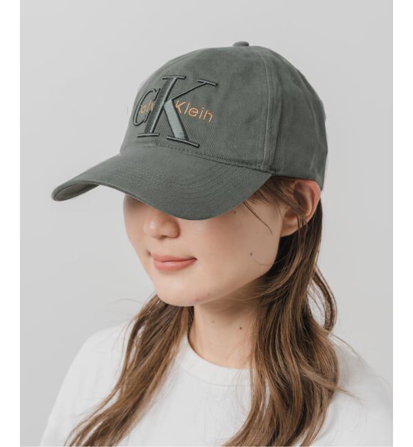 JOINT WORKS「Calvin Klein / カルバン クライン LARGE LAYERED MONOLOGO CAP」|キャップ・キャスケット|カーキ