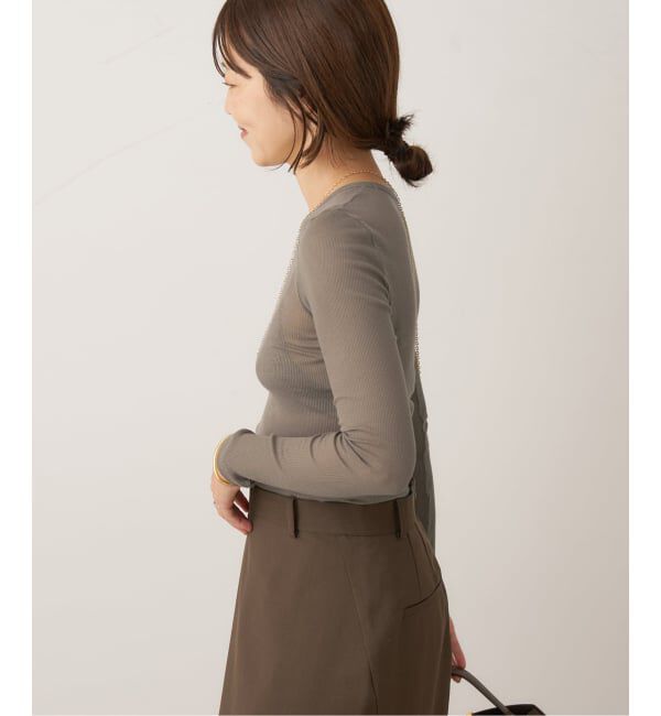 Plage「SOUPLE LUZ / スープレルース C/C RB C/N L/SL トップス」|Tシャツ・カットソー|