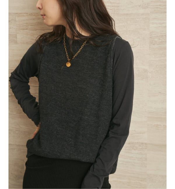 Plage「fluffy ベスト」|ベスト・ジレ|グレー