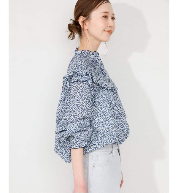 SLOBE IENA「《WEB限定/追加2》フリルピンタックブラウス」|シャツ・ブラウス|