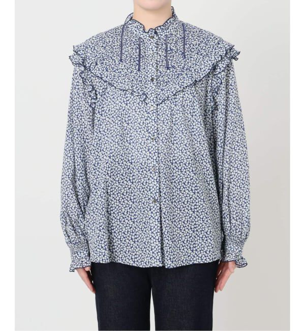 SLOBE IENA「《WEB限定/追加2》フリルピンタックブラウス」|シャツ・ブラウス|