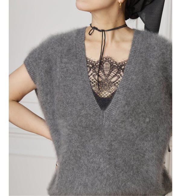 IENA LA BOUCLE「IENA LA BOUCLE ファーニットベスト」|ベスト・ジレ|