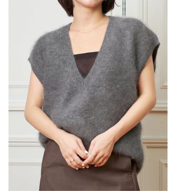 IENA LA BOUCLE「IENA LA BOUCLE ファーニットベスト」|ベスト・ジレ|