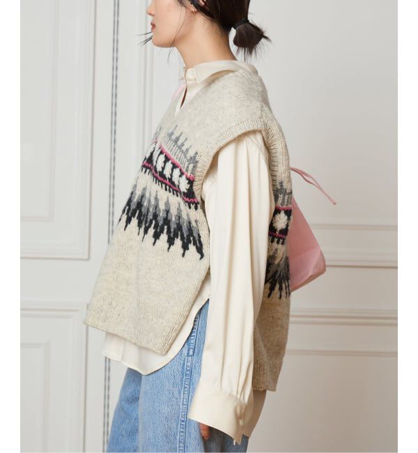 IENA LA BOUCLE「IENA LA BOUCLE ノルディックハンドニットベスト」|ベスト・ジレ|