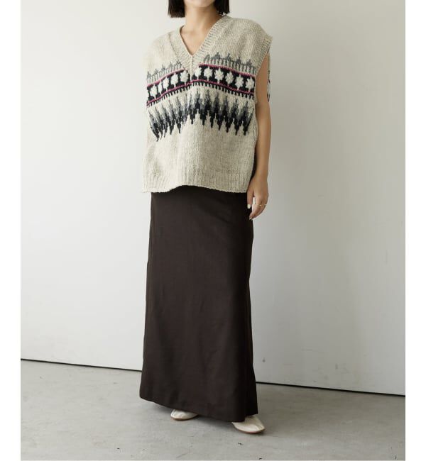 IENA LA BOUCLE「IENA LA BOUCLE ノルディックハンドニットベスト」|ベスト・ジレ|