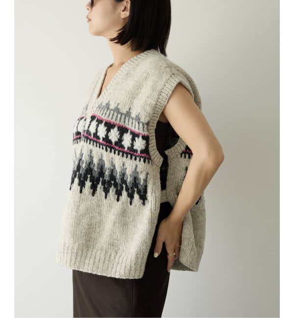 IENA LA BOUCLE「IENA LA BOUCLE ノルディックハンドニットベスト」|ベスト・ジレ|