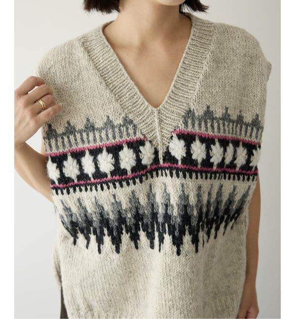 IENA LA BOUCLE「IENA LA BOUCLE ノルディックハンドニットベスト」|ベスト・ジレ|