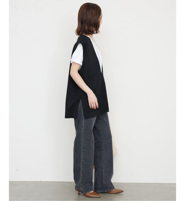 SLOBE IENA「《WEB限定/追加3》ダブルフェイスニットベスト」|ベスト・ジレ|