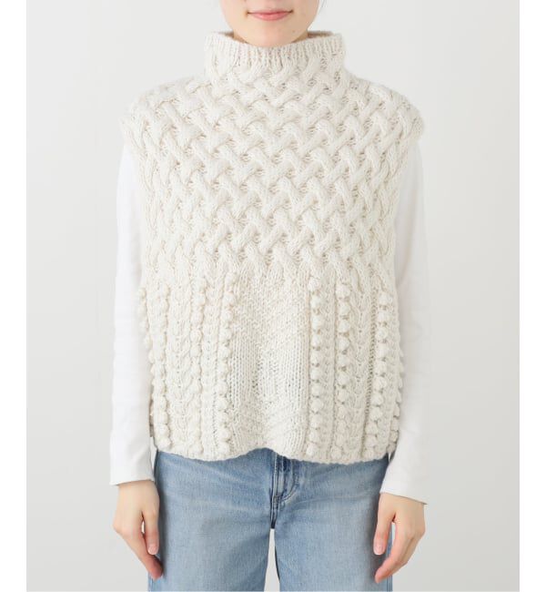 IENA「ハンドニットARANジレ」|ベスト・ジレ|