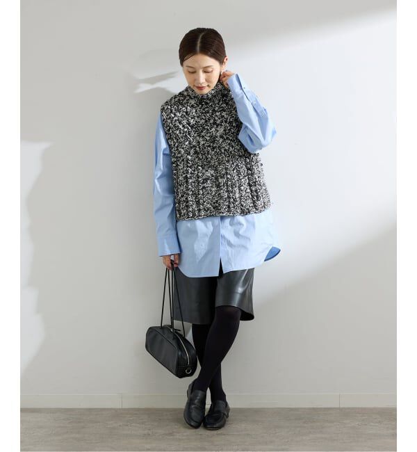 IENA「ハンドニットARANジレ」|ベスト・ジレ|