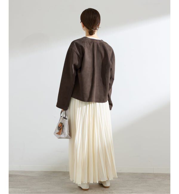 IENA「ラムスエードブルゾン」|ライダースジャケット|