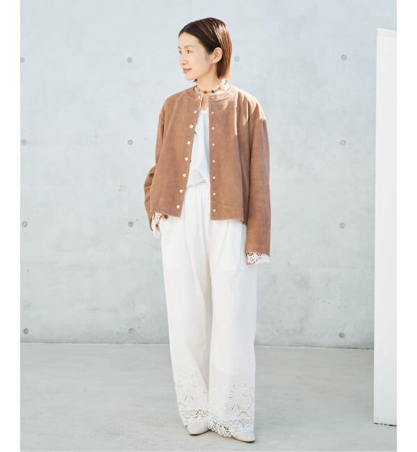 IENA「ラムスエードブルゾン」|ライダースジャケット|