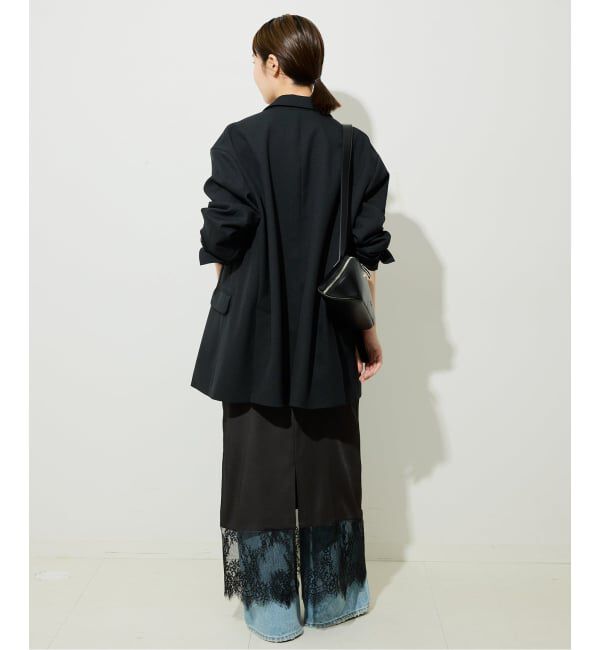 SLOBE IENA「《WEB限定/追加2予約》レースサテンワンピース」|ワンピース|