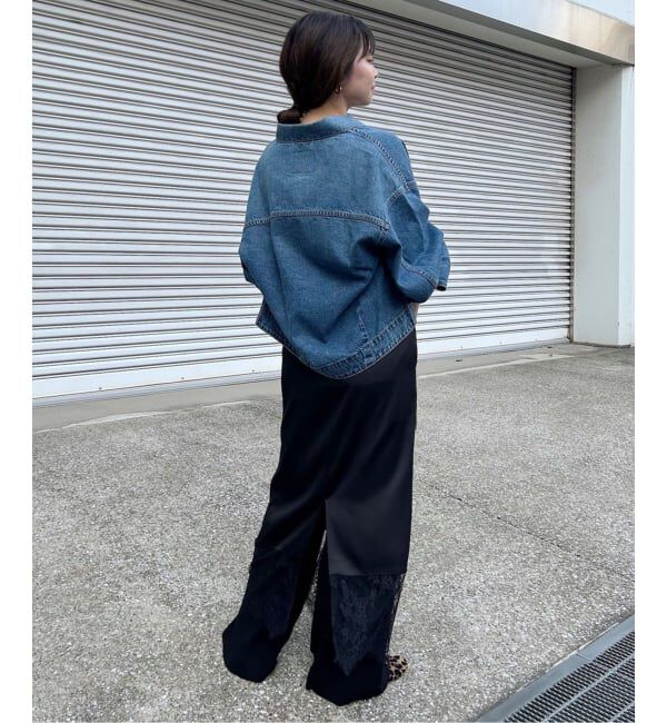 SLOBE IENA「《WEB限定/追加2予約》レースサテンワンピース」|ワンピース|