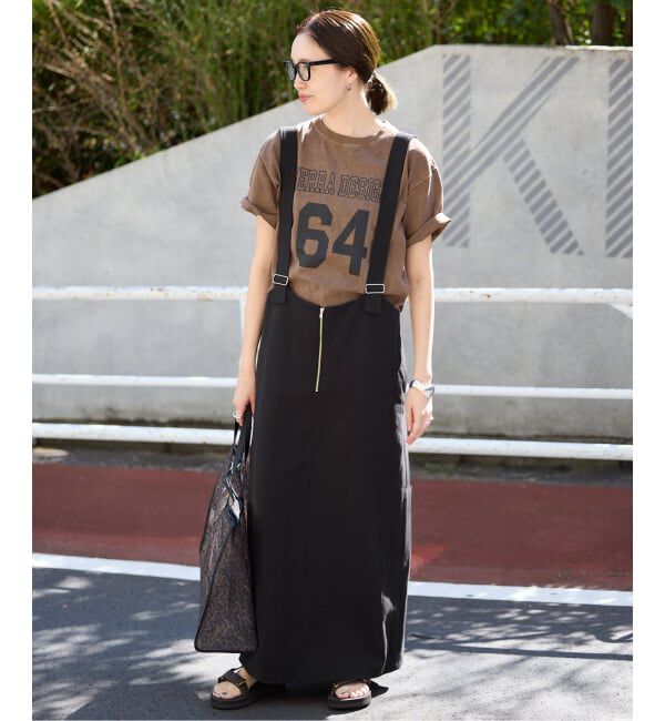 SLOBE IENA「《WEB限定》アイラインフロントジップジャンパースカート」|ワンピース|