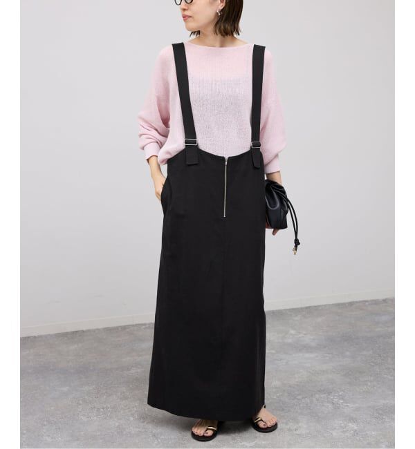 SLOBE IENA「《WEB限定》アイラインフロントジップジャンパースカート」|ワンピース|