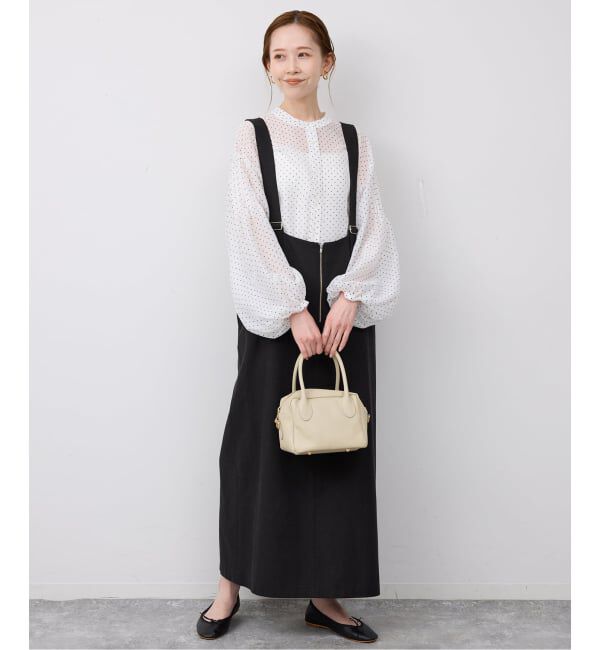 SLOBE IENA「《WEB限定》アイラインフロントジップジャンパースカート」|ワンピース|