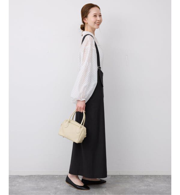 SLOBE IENA「《WEB限定》アイラインフロントジップジャンパースカート」|ワンピース|